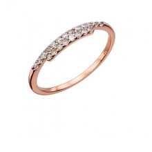 ROSE GOLD PLATED CUBIC ZIRCONIA RING 